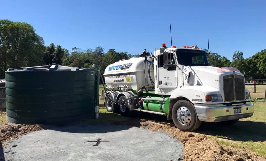 Water delivery tanker we use on the Gold Coast